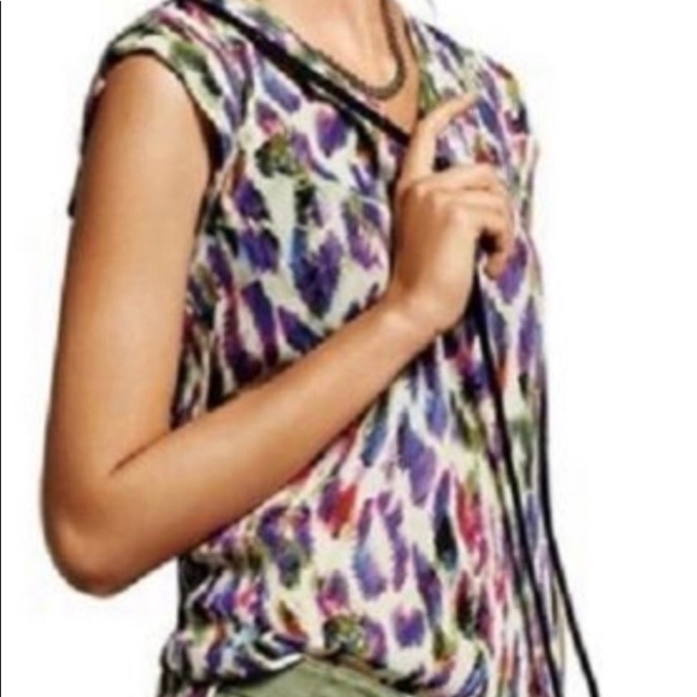 CAbi Plume Top Feather Print L